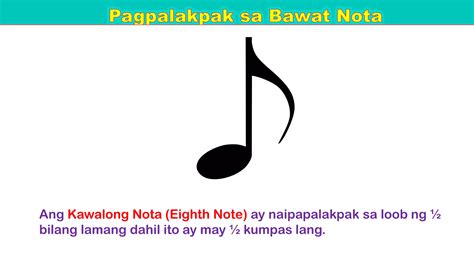 Pagkilala sa nota at pahinga .